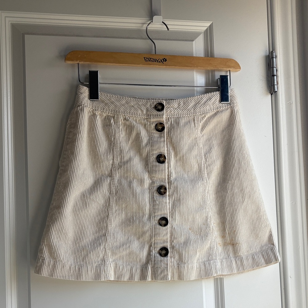 Patagonia Cream Corduroy A-Line Skirt